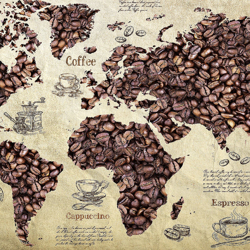 Wandbilder Wohnzimmer XXL Küche Kaffee Moderne Bilder Weltkarte